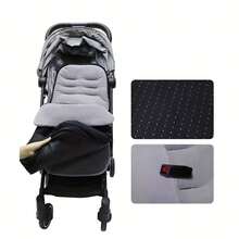1pc Baby Stroller Sleeping Bag Footmuff, Warm & Dirt-Resistant Foot Cover Pad For Stroller, Autumn/Winter Thickened Stroller Blanket For Babies - Multicolor - View 7