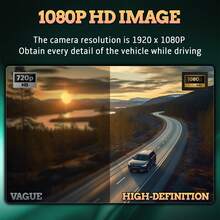 DVR Mobil Definisi Tinggi 1080P dengan Penglihatan Malam Inframerah, Kamera Mundur, Kamera Depan dan Kamera Dashboard Terintegrasi, Kamera Dashboard Mobil 3 Saluran, Kamera Belakang Tahan Air, Perekaman Berulang, Layar Tampilan 2 Inci, Tidak Termasuk Kartu SD, Kapasitas Baterai 150mAh - 64GB - View 4