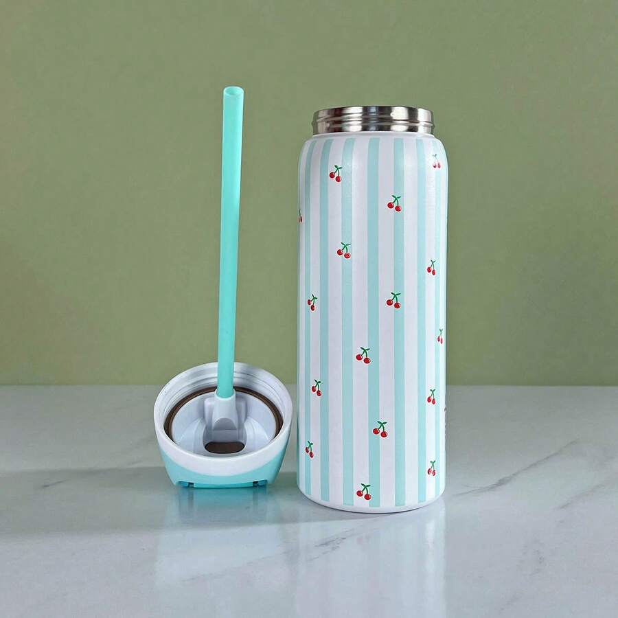 32OZ New Insulated Stainless Steel Water Bottle With Straw For Sports, Travel, And School Sports Water Bottle - playful fight-32oz - 查看 1