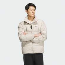 男士字母图案拉链羽绒大衣 - 顏色 - 查看 1