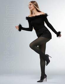 Fleece Lined Sheer Warm Pantyhose Leggings Translucent Thermal Winter Thick Tights Dresses, Women's Style 5FUO - 黑色褲襪 - 查看 9