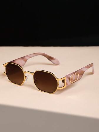 Nuevo marco de metal poligonal pequeño y versátil con estilo retro unisex de alta calidad para fotografía callejera, viajes, pasarela, uso casual minimalista para uso diario, fiestas, vacaciones, playa y negocios