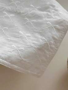 1 pezzo/6 pezzi Tovaglietta stile coreano Ins con ricamo a fiocco bianco, telo di sfondo per fotografia