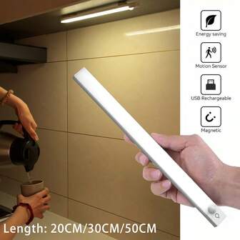 NBBUFF 1PC LED Motion Sensor Light, Under Cabinet Lighting, Rechargeable Battery Operated, Dimmable, 3 Color Temp, Night Light For Bedroom, Kitchen, Stairs, Cabinet, Wardrobe, Pantry