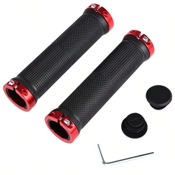 1 paire de poignées de vélo en caoutchouc avec colliers de serrage, poignées de vélo antidérapantes et confortables pour vélos de montagne et vélos de route