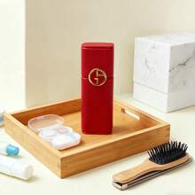 Bolso cilíndrico de metal rojo retro de lujo ligero de ARMANI - Rosa Roja - Ver 4