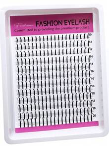 10-20mm Pointed Tip Eyelash Cluster, D/DD Lower Lashes, 240pcs/Set, Thick Individual Lashes, DIY Pointed Tip Eyelash Extension, Cartoon Style Cluster Lashes, Mink Hair Strip Lashes, Dense Mixed Length Isolated Lashes, Natural & Soft, Suitable For Any Makeup, Reusable, Fit For Daily Makeup And Cosplay - DD - 查看 8