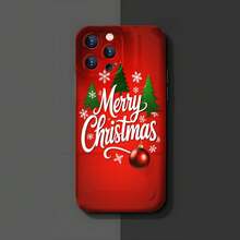 1PC Phone Case ,  Merry Christmas Tree Snowflake Ornament , Stylish Phone Case, Phone Decoration, All-around Lens Protection, Creative Small Gift, Funny Gift for Boys and Girls