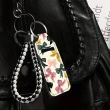 Chapsticks Holder Keychain For Lipstick, Multifunctional Lipstick Cover Keychains Clip-On Lip Balm Holder For Women Bag Accessories Useful Gifts,Leopard Lip Balm Holder Keychain Clip On Lipstick Sleeve & Lipstick Sleeve Holder For Tight-Knit Elastic Lipstick Holder Keychain - one-size - View 2