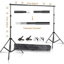 SH Photography Background Support System Kit With Muslin Carrying Case For Photo And Video Studio - 新型柔性 - 查看 8