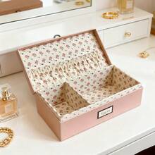 Gucci Caixa de Jóias/Cosméticos/Miudezas de Grande Capacidade, Estilo Doce e Vintage, Presente para Amigos e Família, Feriados e Aniversário - Rosa chiclete - Visão 3