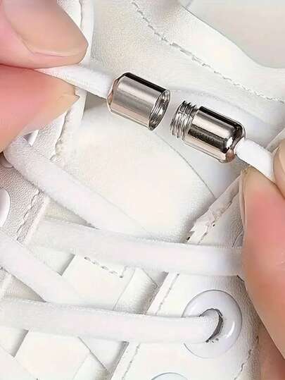 QKC 1 Pair Elastic Shoelaces For Sports Shoes, Colorful Options, Slip-On Round Shoelaces, Accessories For Kids And Adult Shoes