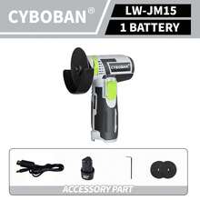 أداة كهربائية سايبوبان ، طاحونة زاوية صغيرة ، طاحونة زاوية بطارية ليثيوم ، آلة تلميع ، 12 فولت ، متوافقة مع بطارية ليثيوم 2.0 أمبير. خفيفة الوزن ومتينة ، مع وظائف إزالة الصدأ والتلميع والقطع متكاملة ، و 6 أقراص طحن للزوايا مجانية مرفقة