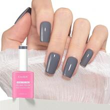 Grey Gel Polish, 0.5 Fl Oz HEMA & TPO Free Dark Grey Gel Nail Polish Soak Off U V LED Fall Winter Nail Art Design Manicure Salon For Women Fgirl{Inchcolor_nameinch:InchOpaque-DarkGreyinch} - 不透明-深灰色 - 查看 2