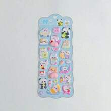 3D Cute Soft Squishy Butt Stickers, Adorable Bear, Rabbit, Animal Decor For Phone Case, Planner, Notebook