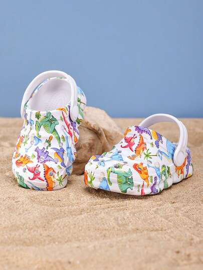 Infant Fashionable Colorful Print Breathable Hollow Sandals, Non-Slip Durable Soft Comfortable, Suitable For Cute Little Girls To Wear Indoors As Comfortable Slippers Or Outdoors As Beach Shoes