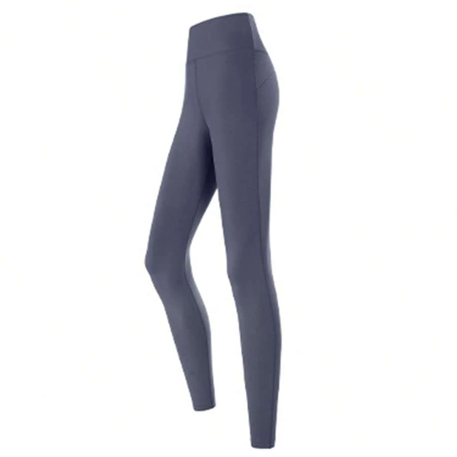 CAMEL CROWN Quần tập yoga mùa xuân dành cho nữ, quần legging tập luyện ôm sát, cạp cao, lót lông cừu mỏng. - Màu xanh hải quân - Xem 1