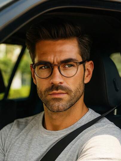 1件复古光学镜架 TR 金属休闲装饰眼镜框 男女户外度假旅行街头摄影节日礼物眼镜