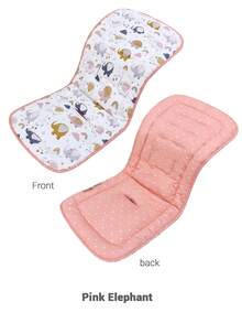 1 件舒适婴儿推车座椅垫，可翻转高脚椅垫