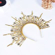 1 件波西米亚美杜莎女神水钻蛇纹头带，适合日常、派对、舞会、摄影和角色扮演 - 彩色 - 查看 5