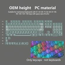 Crystal Transparent Keycaps Jelly Keycaps PC Keycaps OEM Shine Through Keycaps Suitable For Most 6.25U Space-Sized MX Switches For Mechanical Keyboards. Suitable For 61, 87, 96, 98, 100, 104 Key Mechanical Keyboards As Specialized Peripheral Keycaps For Modification, Mechanical Keyboard DIY Accessories, Custom Decoration, Universal For Gaming & Office