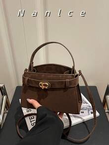 2025 Mini Square Shoulder Bag, Coffee Brown Color, Retro Style, Suitable For Daily Use, Dating, Gifts, Shopping, Wallet, Office, College, Work, Business, Commuting, Outdoor Activities, Travel, New Autumn And Winter Women Bag, Best Fall Purse,