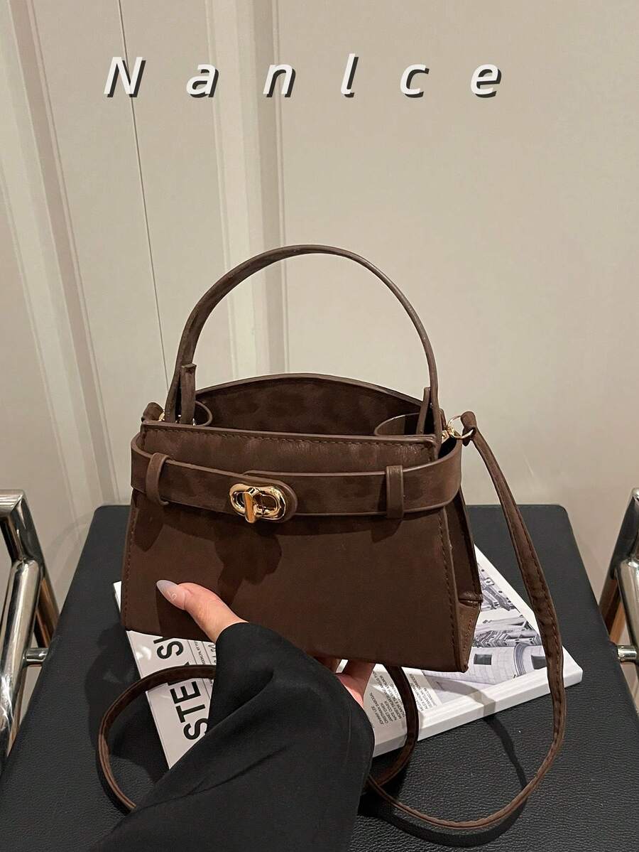 2025 Mini Square Shoulder Bag, Coffee Brown Color, Retro Style, Suitable For Daily Use, Dating, Gifts, Shopping, Wallet, Office, College, Work, Business, Commuting, Outdoor Activities, Travel, New Autumn And Winter Women Bag, Best Fall Purse,
