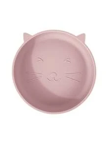 1 pezzo Piatto per l'alimentazione del bambino in silicone con ventosa, piatto morbido in silicone a forma di gatto, stoviglie per bambini, set da tavola per l'addestramento con ventosa, piatto per l'alimentazione dei bambini, regalo per uso quotidiano