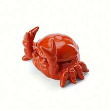 Unique Irregular-Shaped Crab Ceramic Ashtray, Charming Crab Ceramic Ashtray With Cover - Fly-Proof, Home And Office Decoration Tea Pet, Unique Irregular Shape, No Electricity Required, Very Suitable For Use At Home, In The Office, And As A Gift For Friends And Elders. - Crab Ashtray - View 7