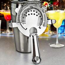 2-Piece Stainless Steel Four-Ear Ice Filter, Ice Filter, Ice Filter, Cocktail Shaker, Cocktail Mixing Tool 11*15.5cm - Silver - Visa 3