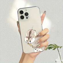 Estuche Transparente con Diseño Adorable de Hámster, Cortes Precisos y Protección Suave Antigolpes para iPhone 16/15/14/13/12/11Plus/Pro Max – Funda Elegante y Creativa Unisex de Alta Calidad - Transparente-729 - Ver 8