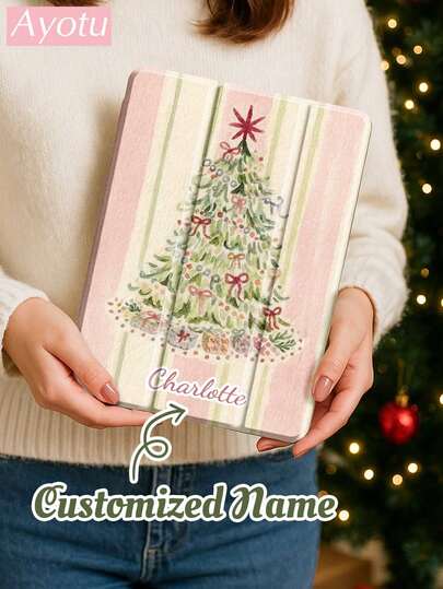 Capa Protetora Personalizada de Natal Compatível com iPad (A16) de 11 Polegadas, 11th Geração 202vo Tab P11, Capa Protetora de Moda de Natal Compatível com Samsung Galaxy Tab A7 de 10,4 Polegadas, iPad de 10th Geração, iPad de 10,2/10,9 Polegadas, Adequado para Trabalho, Lazer e Uso no Escritório, Presente de Natal ou Ano Novo para Você, Amigos, Profissionais ou Família