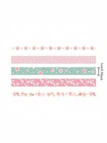 1 Set Of 5 Rolls Mixed Color Decorative Washi Tape, Suitable For Arts, DIY Crafts, Scrapbooking, Planners, Gift Wrapping And Creative Basic Tapes, Multi-Color Options - Multicolor - View 2