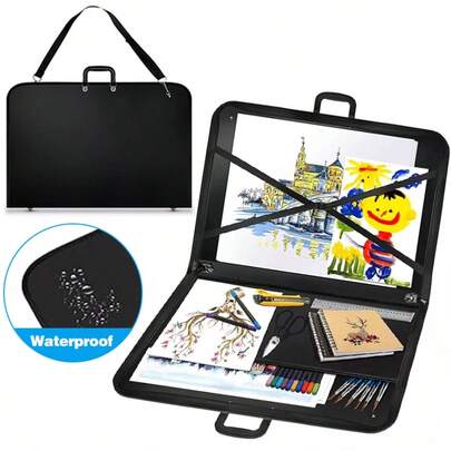 A1 Water Proof Black Portfolio Case Design Art Work Painting Folder Bag