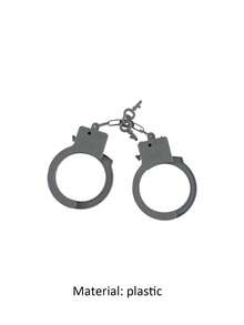 Men's Hat Accessory Set - Hat, Tie, Walkie-Talkie, Handcuffs, Cosplay Props, Cosplay Handcuffs Set, Suitable For Parties, Holidays, Daily Wear, Halloween, Valentine's Day, New Style