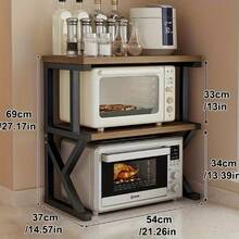 LOVEWE 3-Layer Carbon Steel Kitchen Rack (K-Shape, Reinforcement), For Oven/Microwave (Complete Accessories) - 紫紅色 - 查看 7