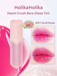 HOLIKA HOLIKA Heart Crush Bare Glazed Tint Lip #07 Acid Rose, Lightweight And Hydrating Formula Creates A Glossy, Plump Lip Look. High Color Payoff With Moisturizing Ingredients, Suitable For Everyday Use. | Korean Makeup | 3g/0.1oz - #07 Acid Rose - 查看 1