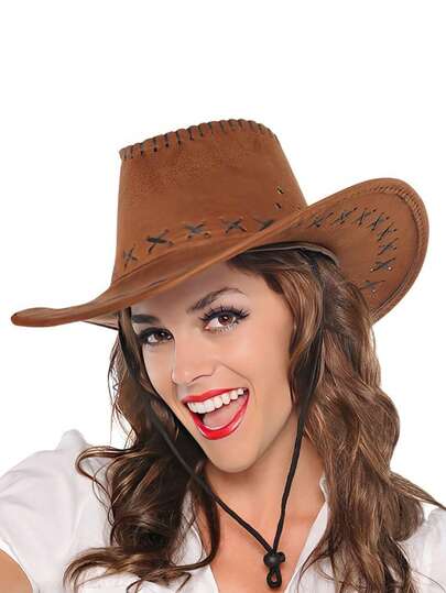 1pc/2pcs Vintage Denim Hat Combo Set, Unisex Denim Hat, Sun Protection Wide Brim Hat, Cowboy Hat & Scarf Combo, Cowboy Hat & Sunglasses Combo, Western Cowboy Costume Set, Party Hat, Headband, Bandana, Suitable For Daily Decoration, Outdoor Travel, Hiking, Valentine's Day