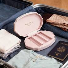 Gucci Women's Medium Retro Makeup Storage Box Pink Shell Design