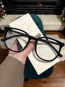 1/2/3 Pairs Women's Plastic Round Lightweight Eyeglasses Frames, Classic Casual Minimalist Style, Elegant Modern Simplistic Lightweight Glasses, Rubber Coated Temples, Autumn/Winter Christmas Accessory - Multicolor - View 10