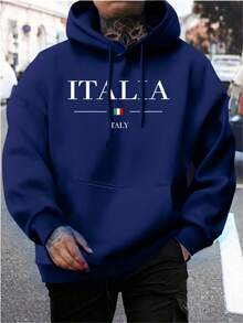 Men's Hoodie  Sweatshirt - Azul Marino - Ver 1