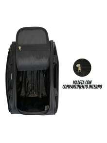 Maleta viaje 24in ligera expandible 12kg equipaje - Negro - Ver 8
