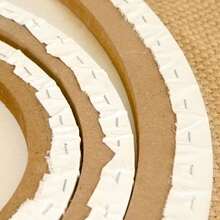 1pc/5pcs Framed Round Blank Canvas for Painting, Premium MDF & 100%Cotton Stretched Canvas for Painting, Drawing, & DIY Crafts, Assorted Sizes 15cm to 60cm, Perfect for Acrylic Pouring and Oil Painting, Ideal for Artists, Students, & Hobbyists - Blanco - Ver 7