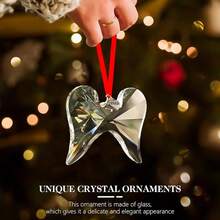 H&D HYALINE & DORA 3 Inch Christmas Crystal Angel Wing Ornaments For Christmas Tree Unique Angel Wing Hanging Ornament For Holiday Decorations{Inchcolor_nameinch:Inch\Inch2025\Inchinch} - 英吋2025英寸 - 查看 4