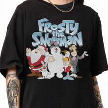 Frosty The Snowman Christmas Shirt, Frosty The Snowman Christmas Sweatshirt, Merry Christmas Tee, Disneyland Christmas Frosty Shirt - Black - View 6