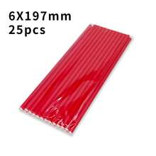 25 قطعة من القش الورقي أحادي اللون، متوفر ب- 7 ألوان، بقطر 6 مم/0.24 بوصة وطول 197 مم/7.75 بوصة، مناسب للاستخدام في العائلات والنزهات وأجواء الحفلات المختلفة، وهي القش المفضل للمشروبات الغازية والكوكتيلات والعصائر والمشروبات الأخرى - متعدد الألوان - مشاهدة 11