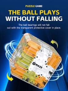 Large 3D Maze Puzzle Cube - Intellectual Maze Puzzle Toy, 3D Puzzle Ball Sculpture Toy, Sensory Toy, Educational Toy For Children