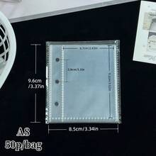 20/30/50 piezas/Bolsa Páginas de recambio transparentes A6/A7/M5/A8, hojas sueltas para libro de pegatinas, recambio de páginas interiores para planificador de pegatinas, material de alta transparencia de PP, adecuado para pegar pegatinas, hacer libros de pegatinas, tarjetas fotográficas, almacenamiento de planificadores de oficina - transparente - Ver 8