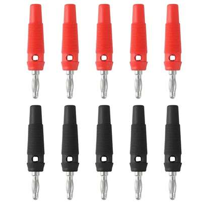 10 piezas de conectores tipo tornillo de alta corriente de 32A, conectores macho apilables de 4mm, cable de altavoz, conectores de banana de alta corriente de 4mm