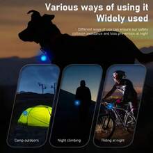 1 buah Lampu Kalung Anjing LED, Lampu Liontin Anjing, Lampu Jepit Tali Anjing, Untuk Jalan-jalan Malam dan Berkemah, Cocok untuk Kucing dan Anjing - MultiWarna - View 7